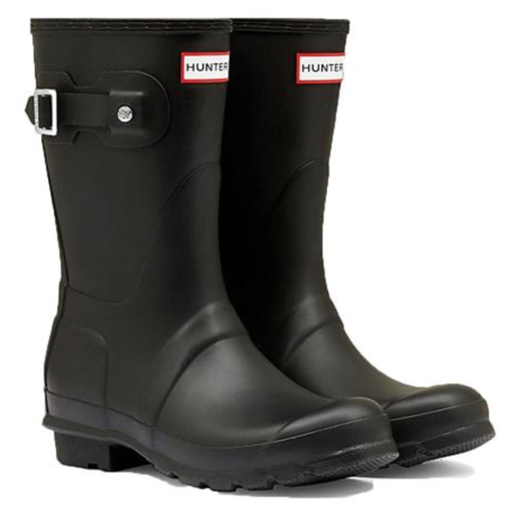 Hunter Women's Original Short Rain Boots Matte BLK - Picture 2 of 8